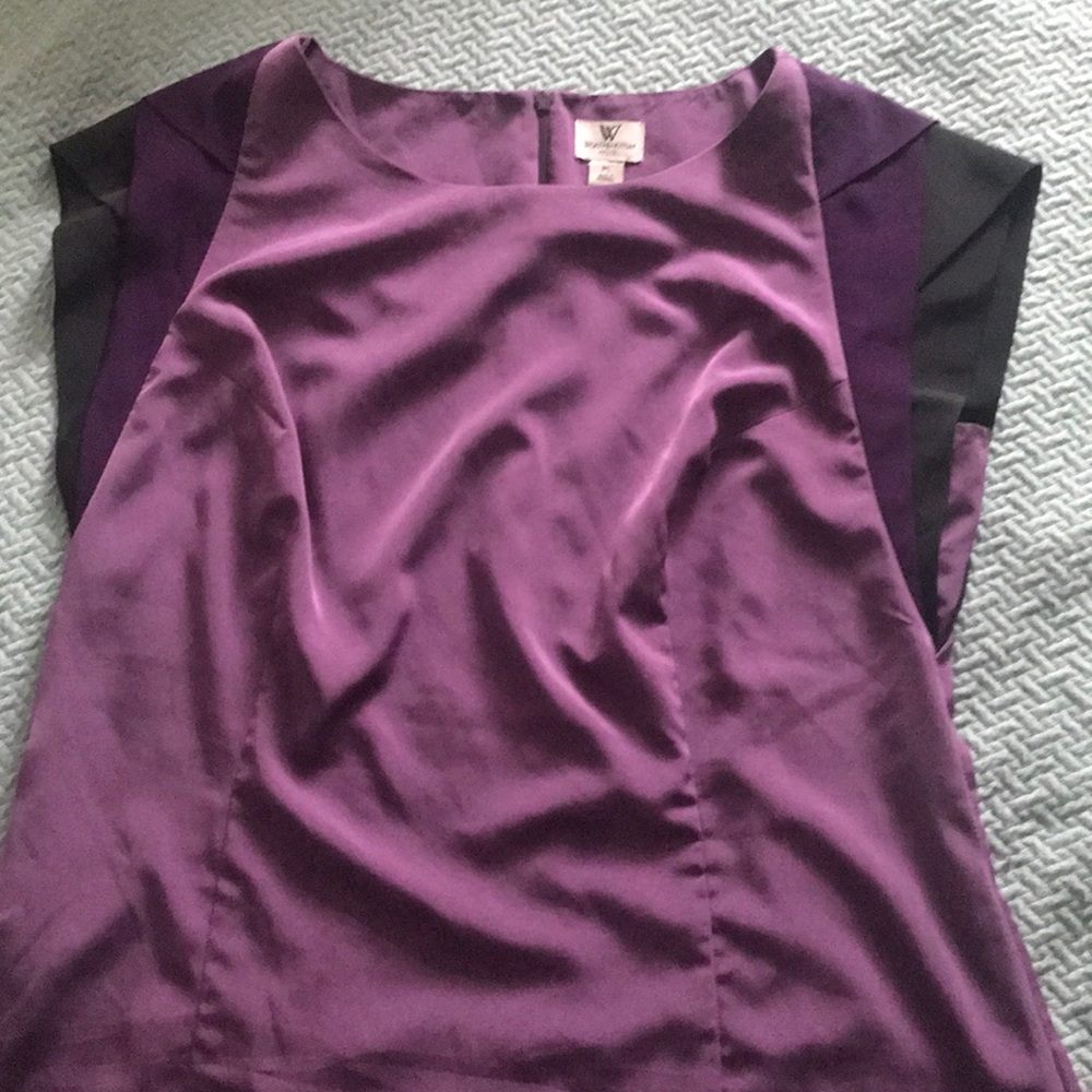 Worthingron Dusty Purple Silky Cap Sleeve Blouse